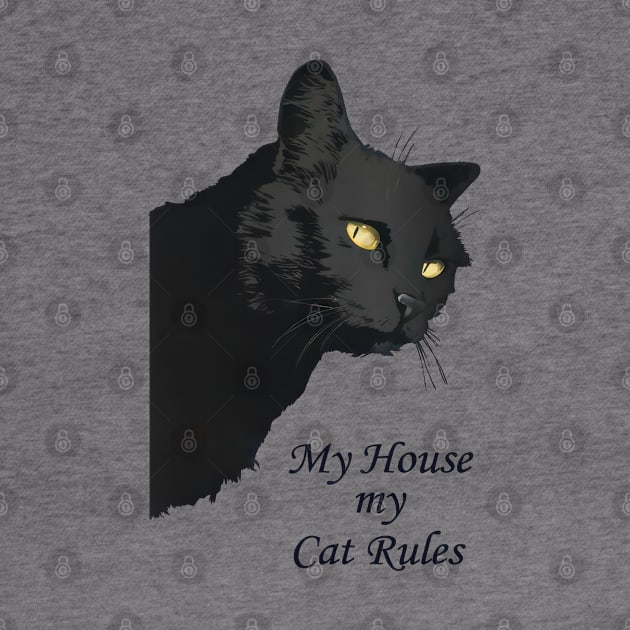 Black Cat: My House My Cat Rules by TooplesArt